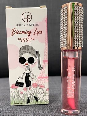 NWT LUCIE + POMPETTE Lucie in Paris Blooming Lips Glistening Lip Oil 8ml